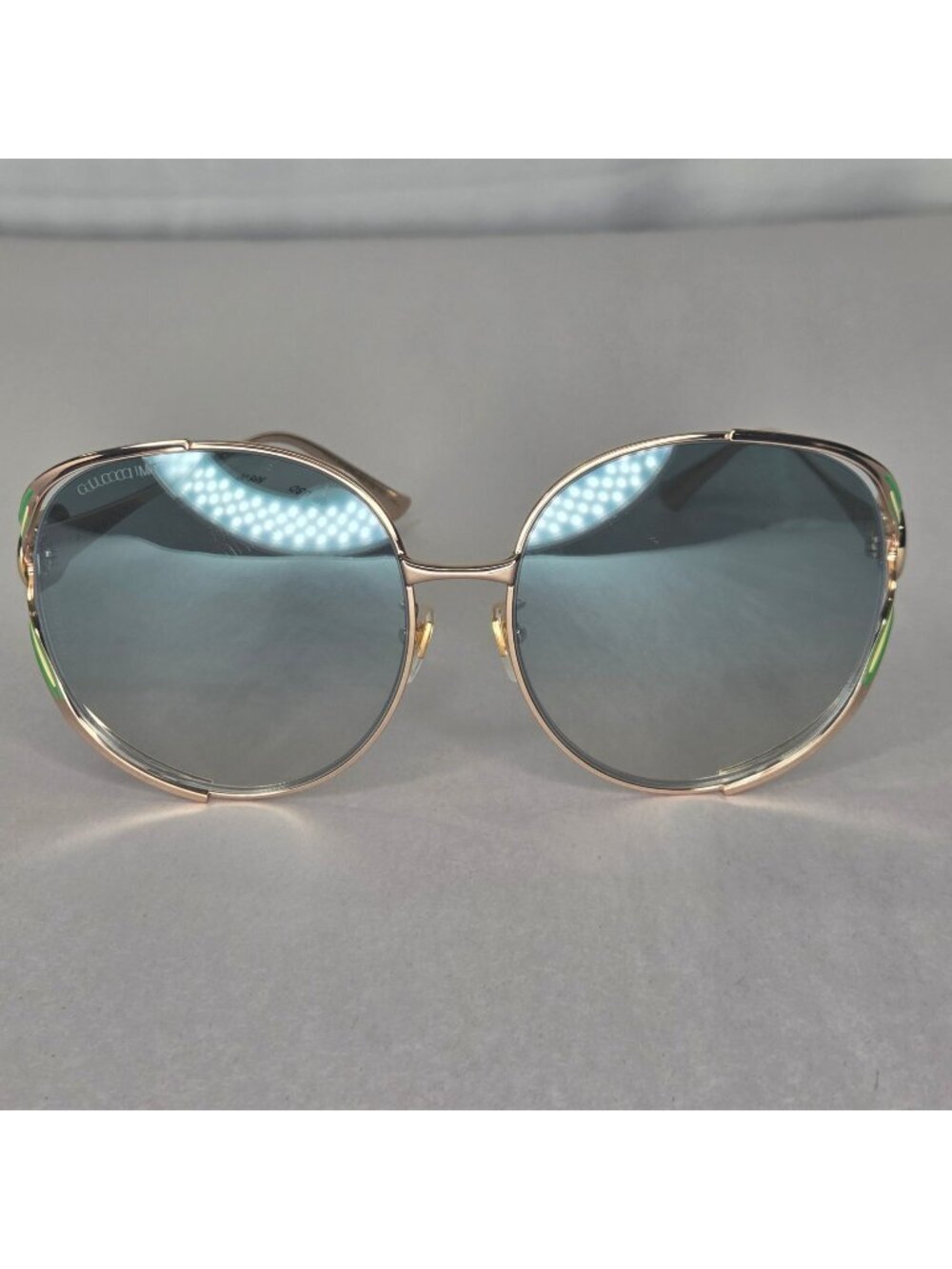 NWT Gucci Gradient Green Oval Ladies Sunglasses